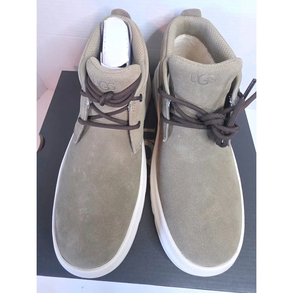 UGG Burleigh Chukka Alp Suede M 9.5 Boots Mid Top Sneaker NEW Sherpa Lined